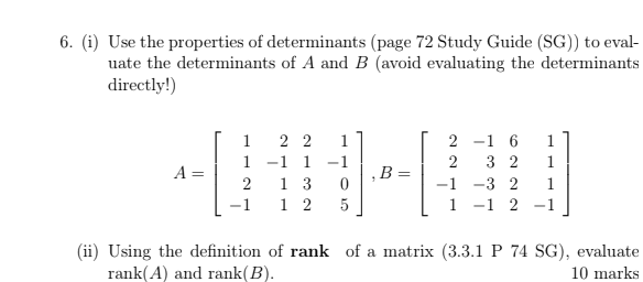 properties of determinants